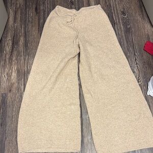Aerie Tan Knit Pajama Pants